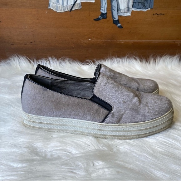 Skechers Street Rise It Grey Faux Leather Platform Slip On Sneakers Grey Size 8 - Picture 3 of 10